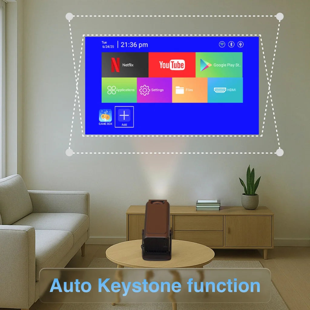 Smart Gaming Projector with 80 Games Dual Controllers