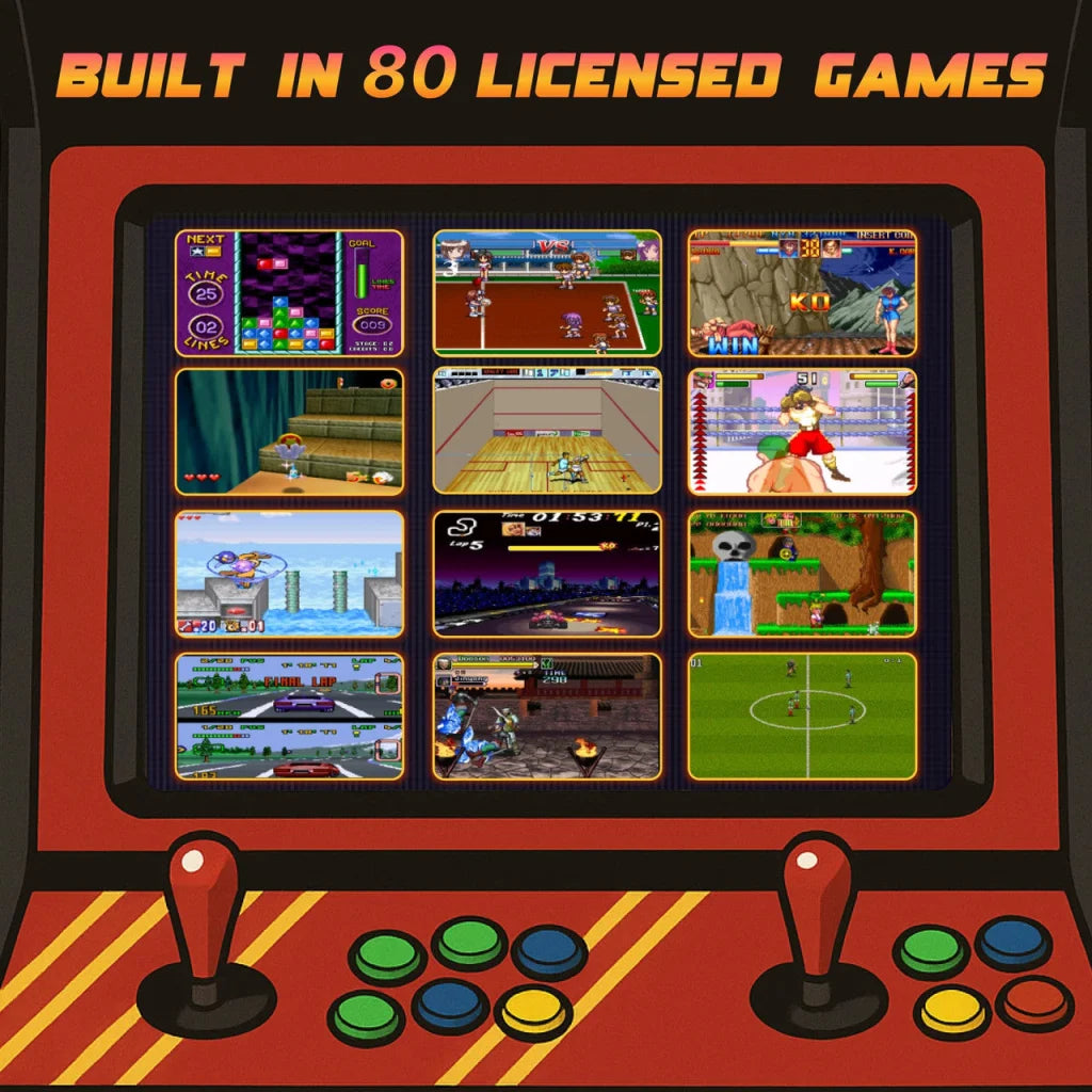 Smart Gaming Projector with 80 Games Dual Controllers