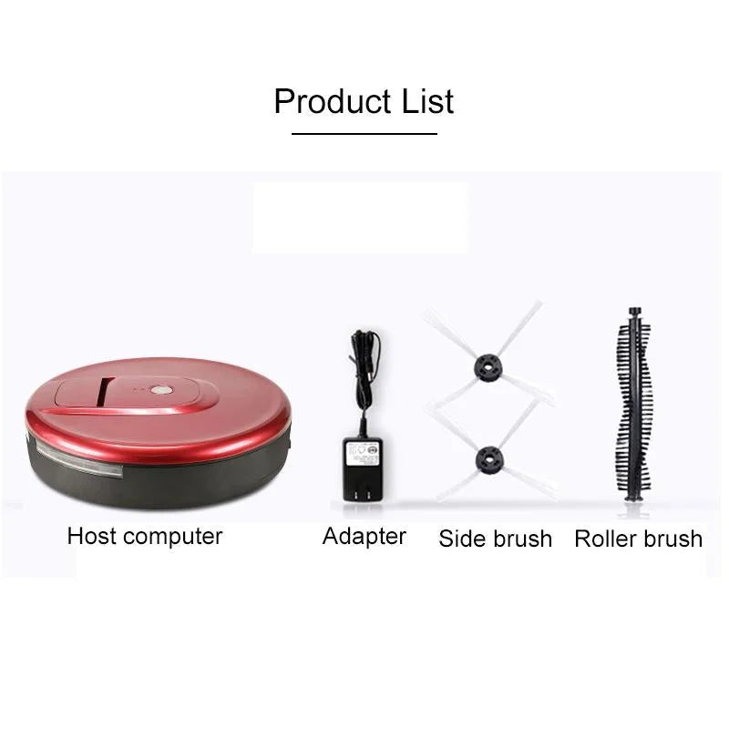 Smart Household Sweeping Robot - Efficient Cleaning - Red