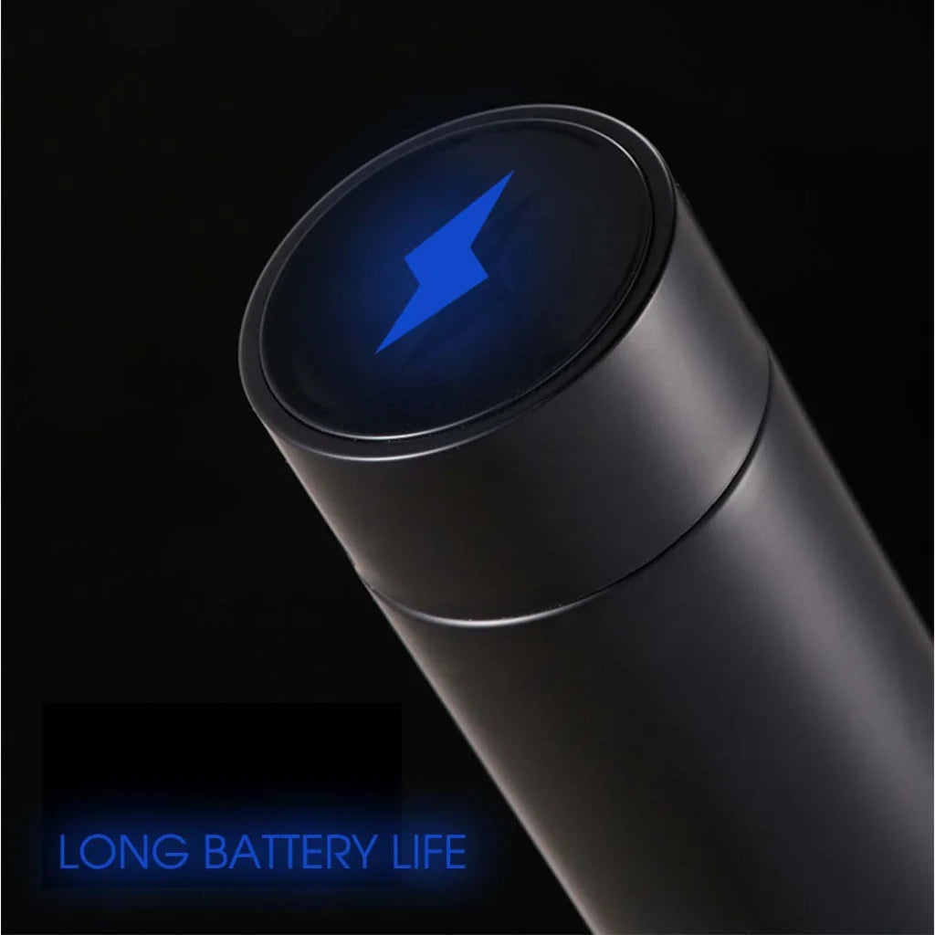 Smart LCD Thermometer Bottle Premium 500ML Stainless Steel Vacuum Flask - Red