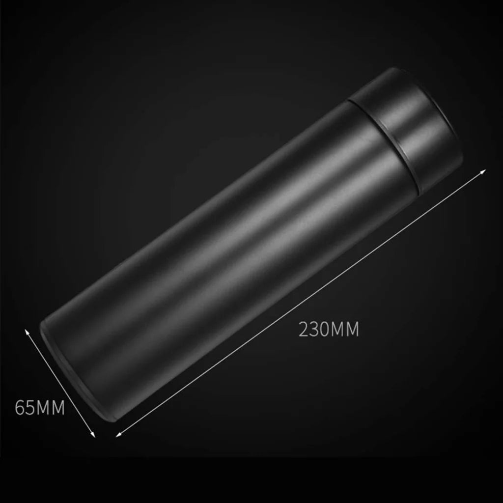 Smart LCD Thermometer Bottle Premium 500ML Stainless Steel Vacuum Flask - Red