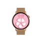 Smart Leather Watch With Colour Screen - Black - Fashion >
