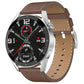 Smart Leather Watch With Colour Screen - Black - Fashion >
