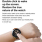 Smart Leather Watch With Colour Screen - Silver - Fashion >