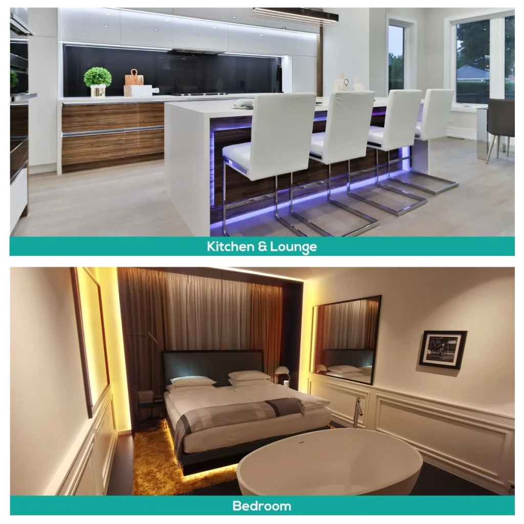 Smart LED Strip Lights 5M IP65 RGB & Warm White - Occasions