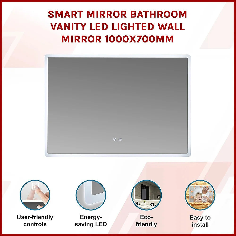 Smart Mirror Bathroom Vanity LED Lighted Wall Mirror