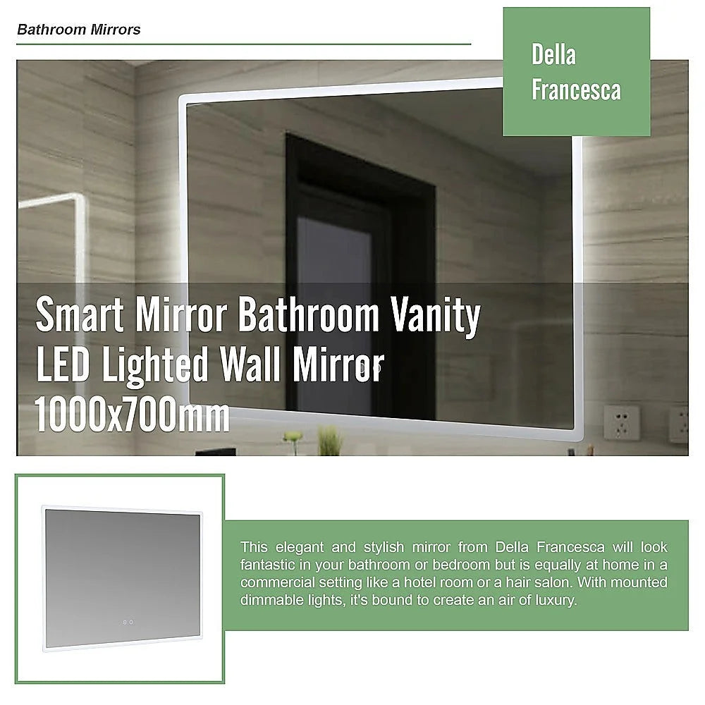 Smart Mirror Bathroom Vanity LED Lighted Wall Mirror