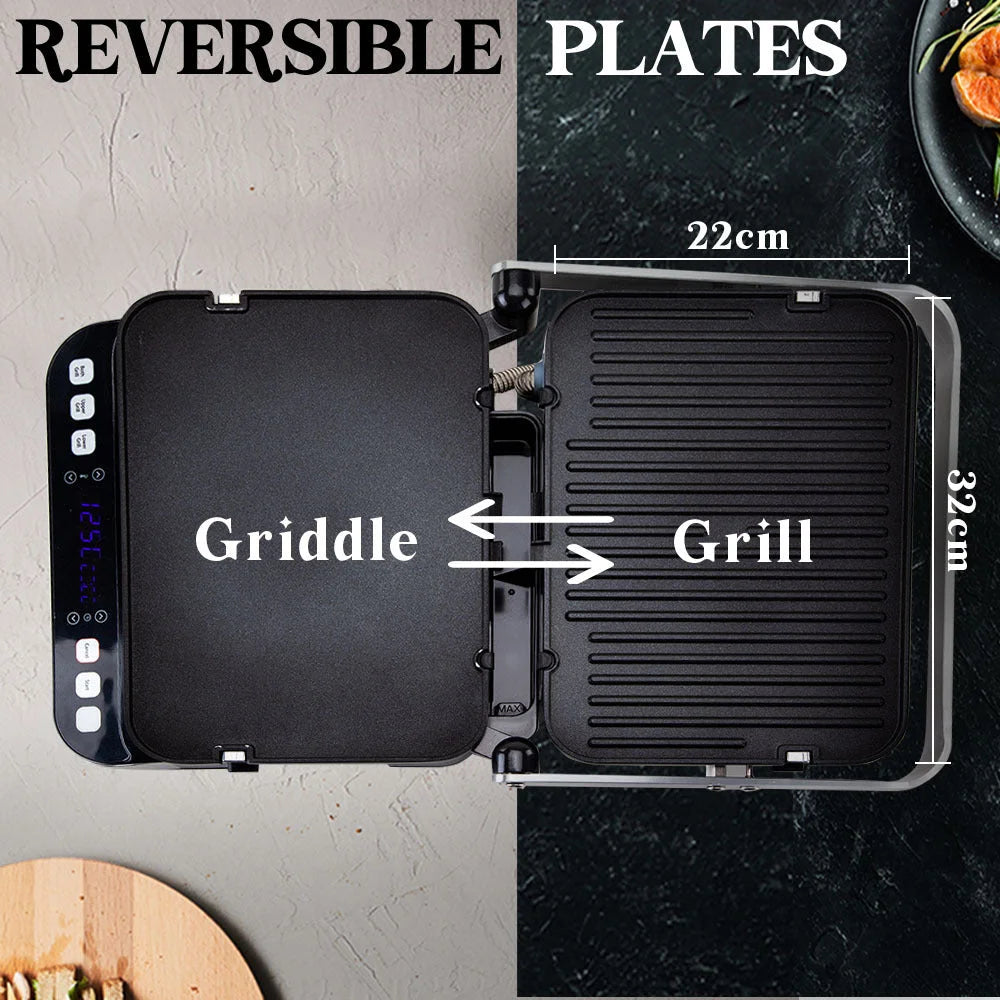 Smart Multi Contact Grill Sandwich Panini Press Maker Fast