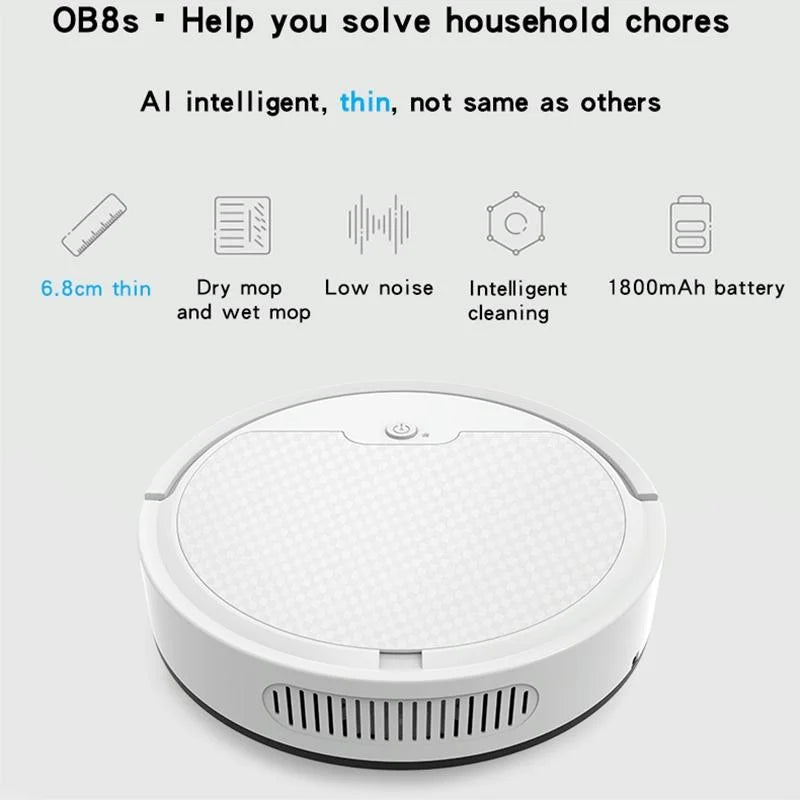 Smart Path-charging Sweeping Robot for Household - Black