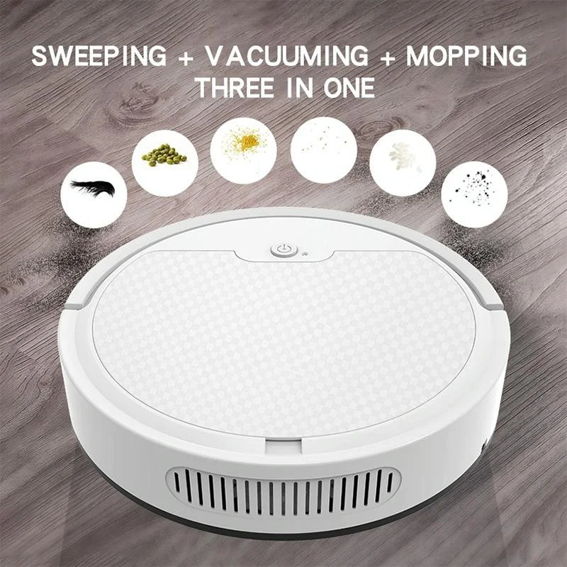 Smart Path-charging Sweeping Robot for Household - White