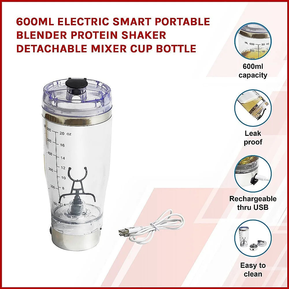 Smart Portable Blender Protein Shaker 600ml Detachable