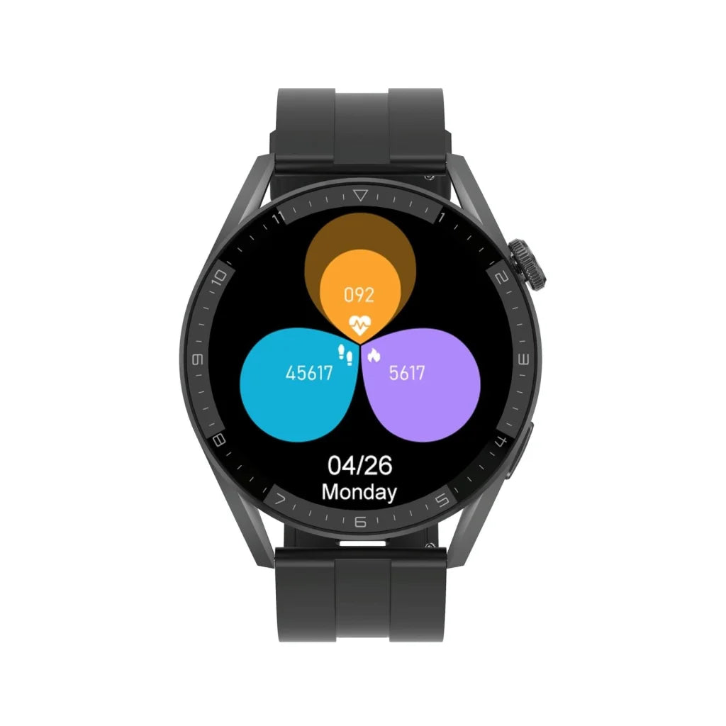 Smart Silicone Watch With Colour Screen - Silver - Fashion