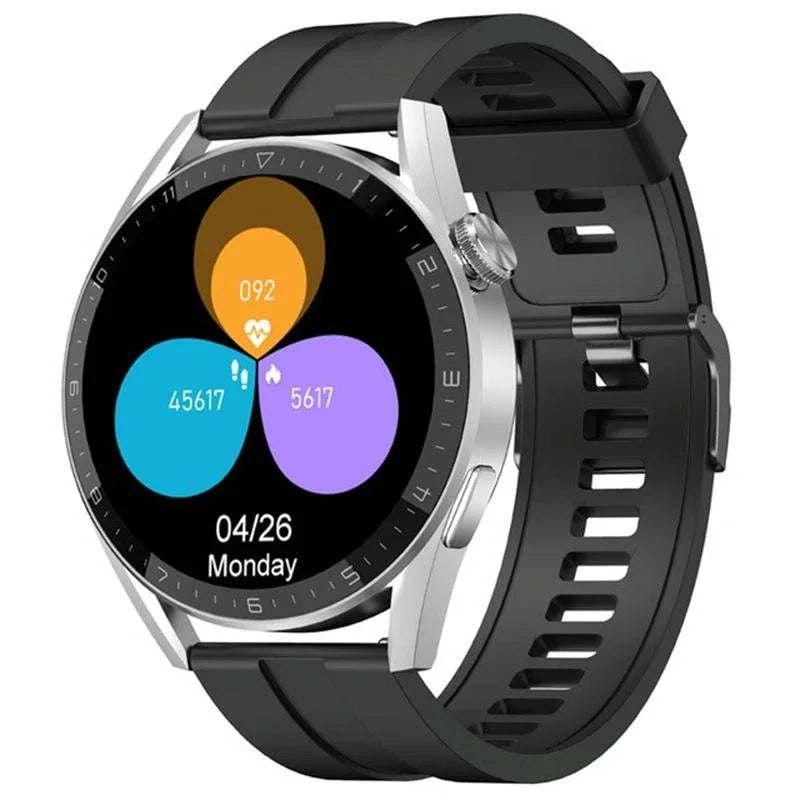 Smart Silicone Watch With Colour Screen Silver fashion