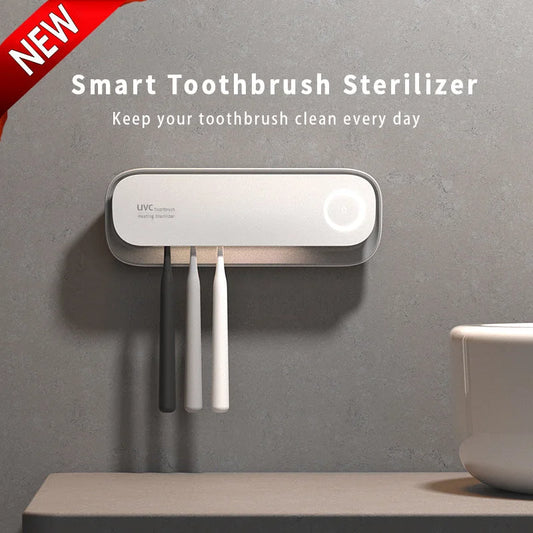 Smart UVC Toothbrush Sterilizer & Holder with Heat Drying