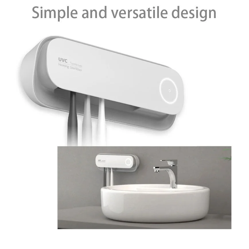 Smart UVC Toothbrush Sterilizer & Holder with Heat Drying