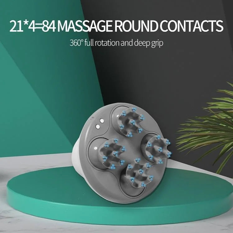 Smart Vibrating Kneading Head Massager English White