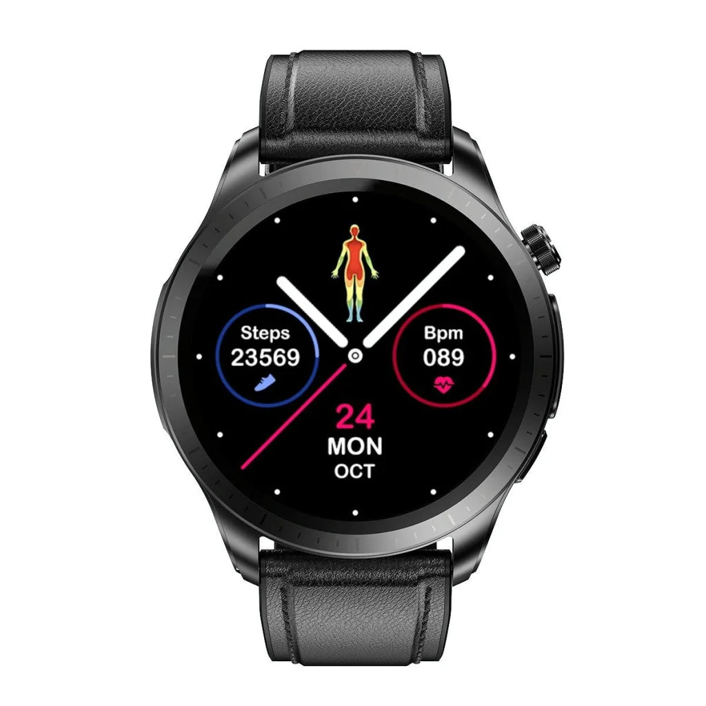 Smart Watch With Heart / Blood Monitoring - Black - Fashion