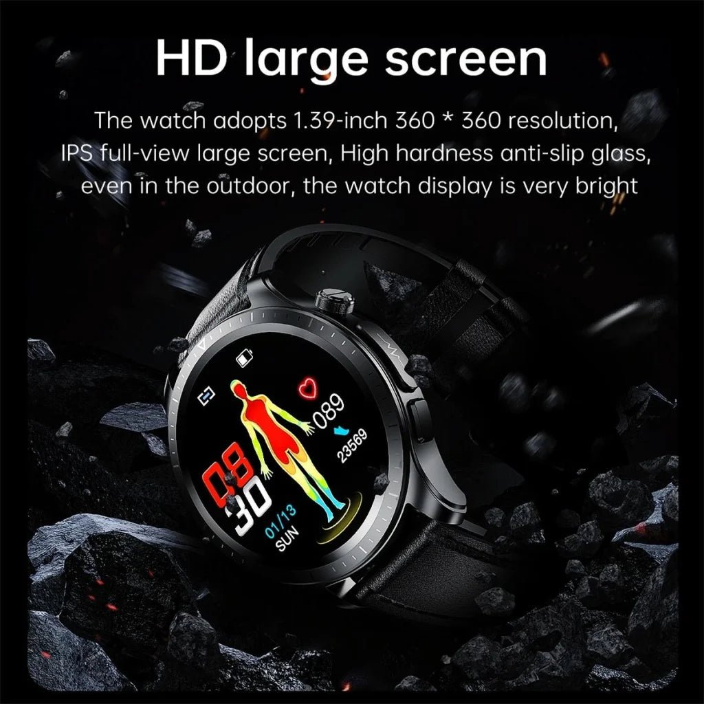 Smart Watch With Heart / Blood Monitoring - Black - Fashion