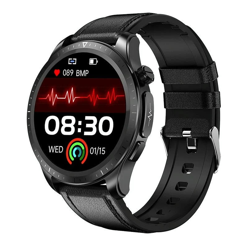 Smart Watch With Heart / Blood Monitoring - Black - Fashion