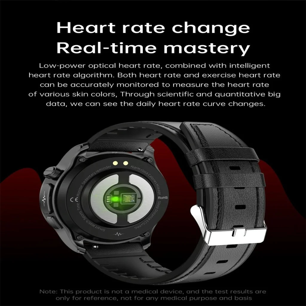 Smart Watch With Heart / Blood Monitoring - Black - Fashion