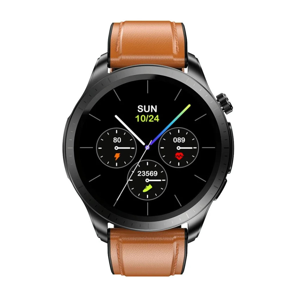 Smart Watch With Heart / Blood Monitoring - Brown - Fashion