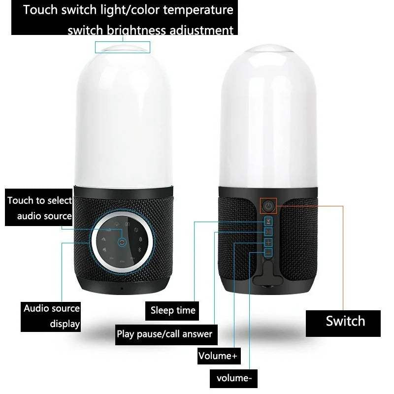 Smart White Noise Sleep Speaker Black - Health & Beauty >