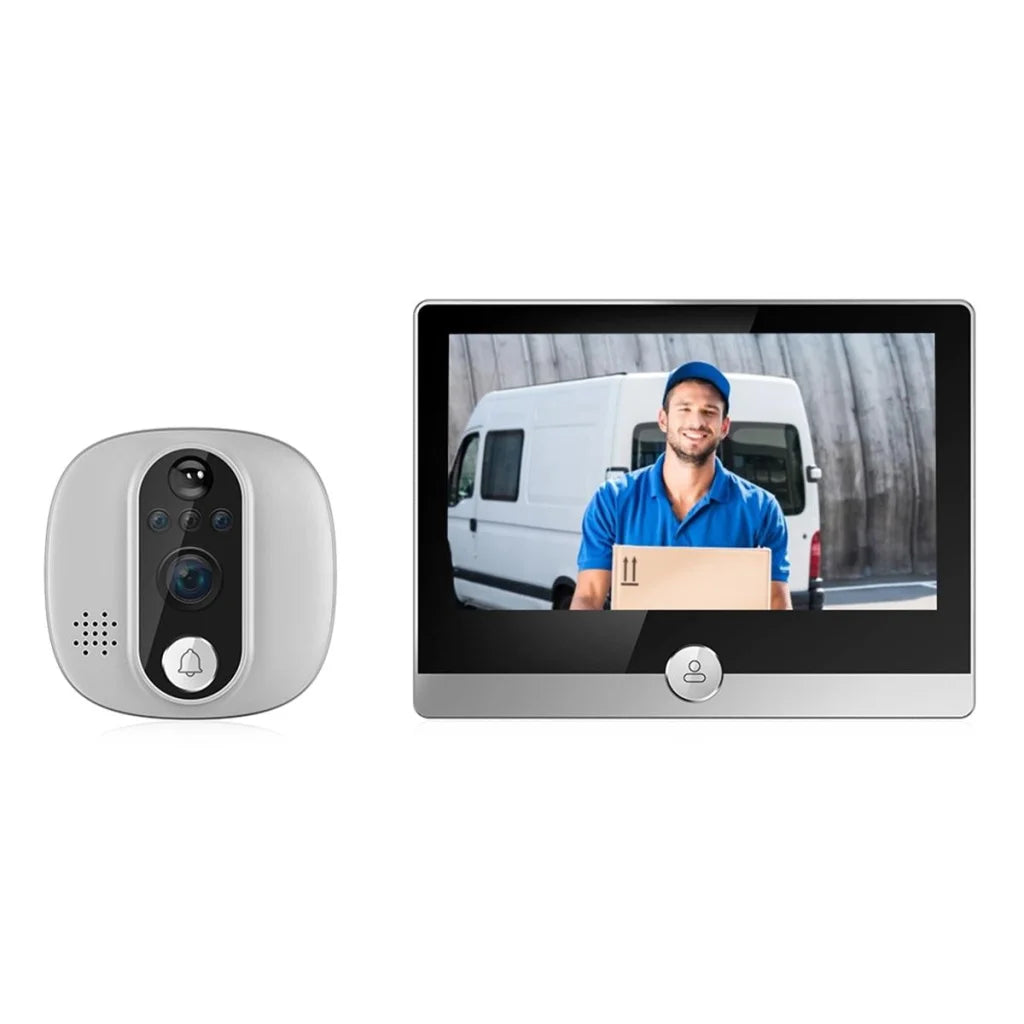 Smart Wifi Door Viewer With Wide-Angle Pir & Night Vision