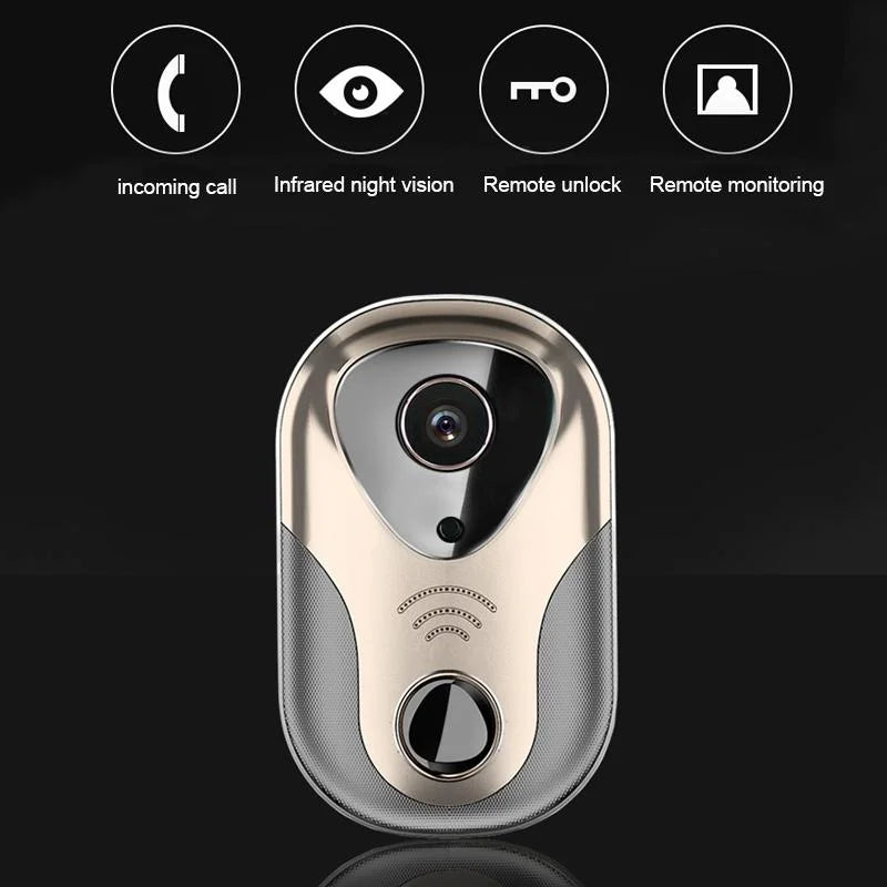 Smart Wifi Doorbell With Hd Intercom Night Vision & Micro