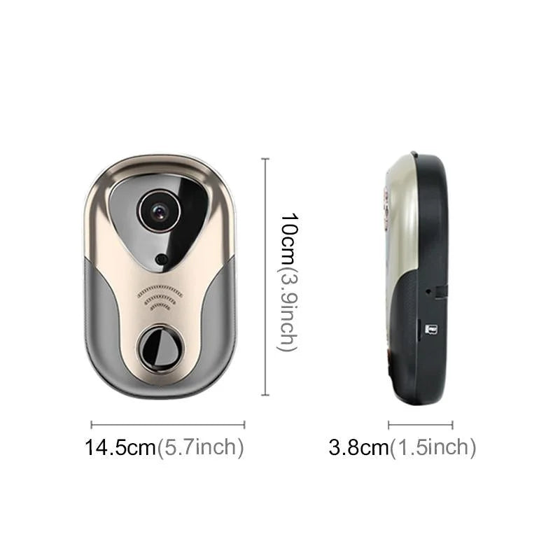 Smart Wifi Doorbell With Hd Intercom Night Vision & Micro