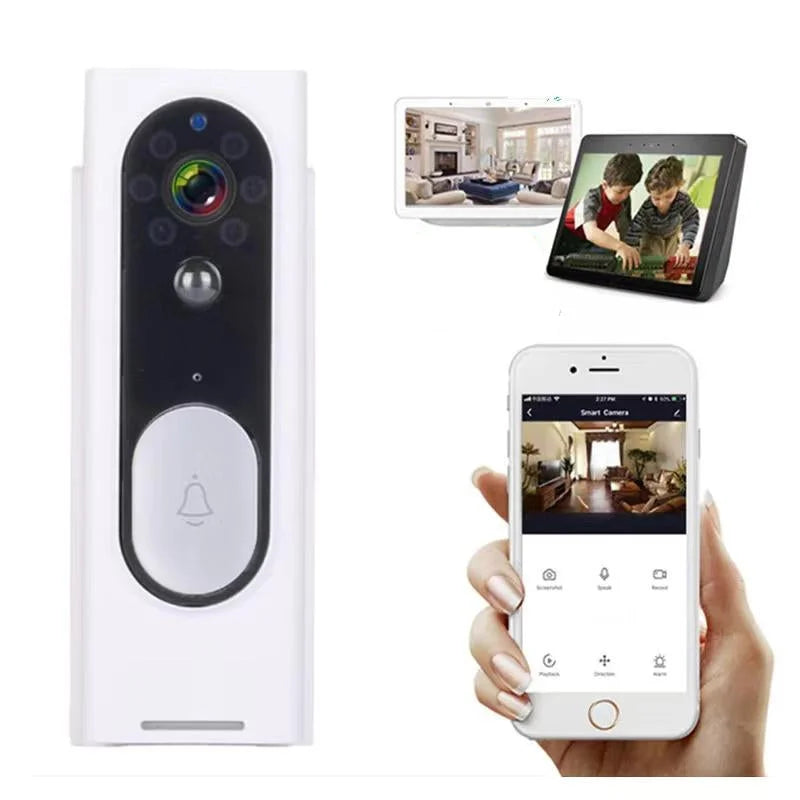 Smart Wireless Video Doorbell With Night Vision & Motion