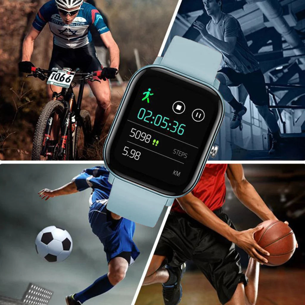 Smart Wrist Watch Premium Waterproof Fitness Heart Rate Monitor Tracker P8 - Blue