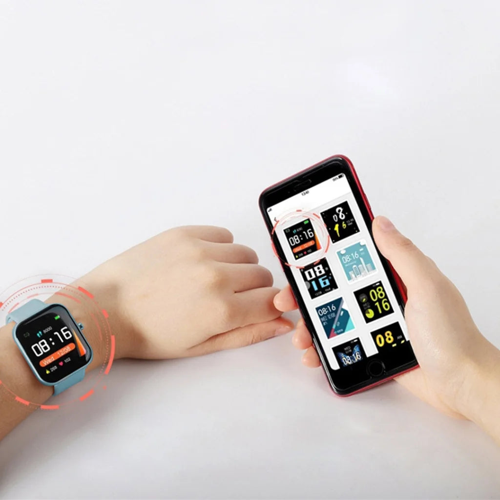 Smart Wrist Watch Premium Waterproof Fitness Heart Rate Monitor Tracker P8 - Blue