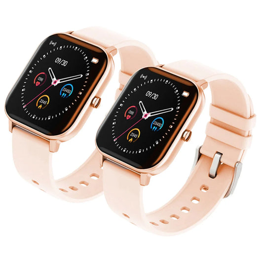 Smart Wrist Watch Set Premium 2X Waterproof Fitness Heart Rate Monitor Tracker P8 - Gold