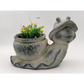 Snail pot Planter with artificial plants potted 338