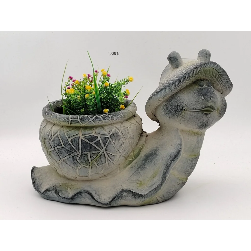 Snail with pot Planter - Home & Garden > Artificial Plants