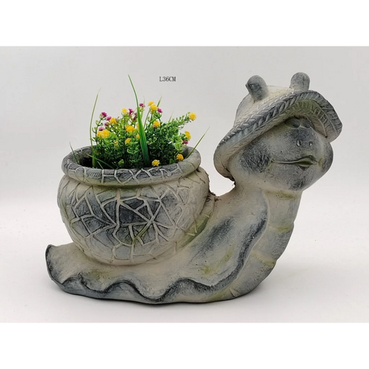 Snail with pot Planter - Home & Garden > Artificial Plants