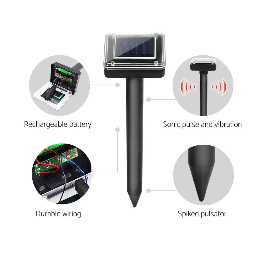 Snake Repeller 20X Multi Pulse Ultrasonic Solar Powered