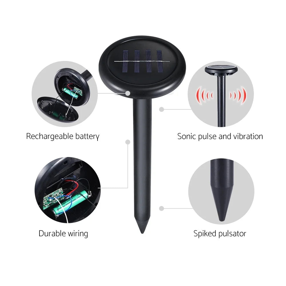 Snake Repeller 6X Ultrasonic Solar Powered - Home & Garden