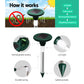 Snake Repeller Set of 12 Solar LED Pulse Plus Ultrasonic