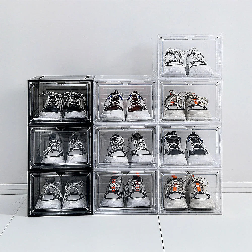 Sneaker Display Case Shoe Storage Organizer Box Stackable