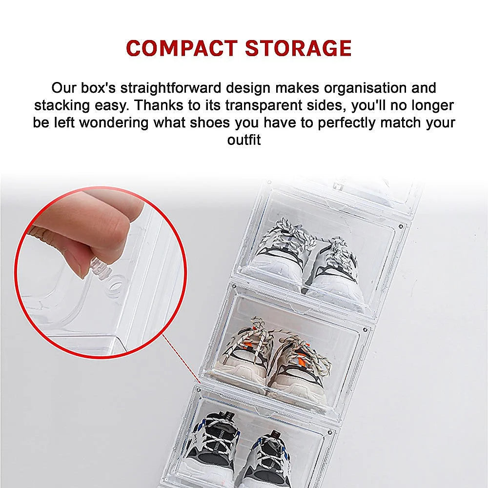 Sneaker Display Case Shoe Storage Organizer Box Stackable