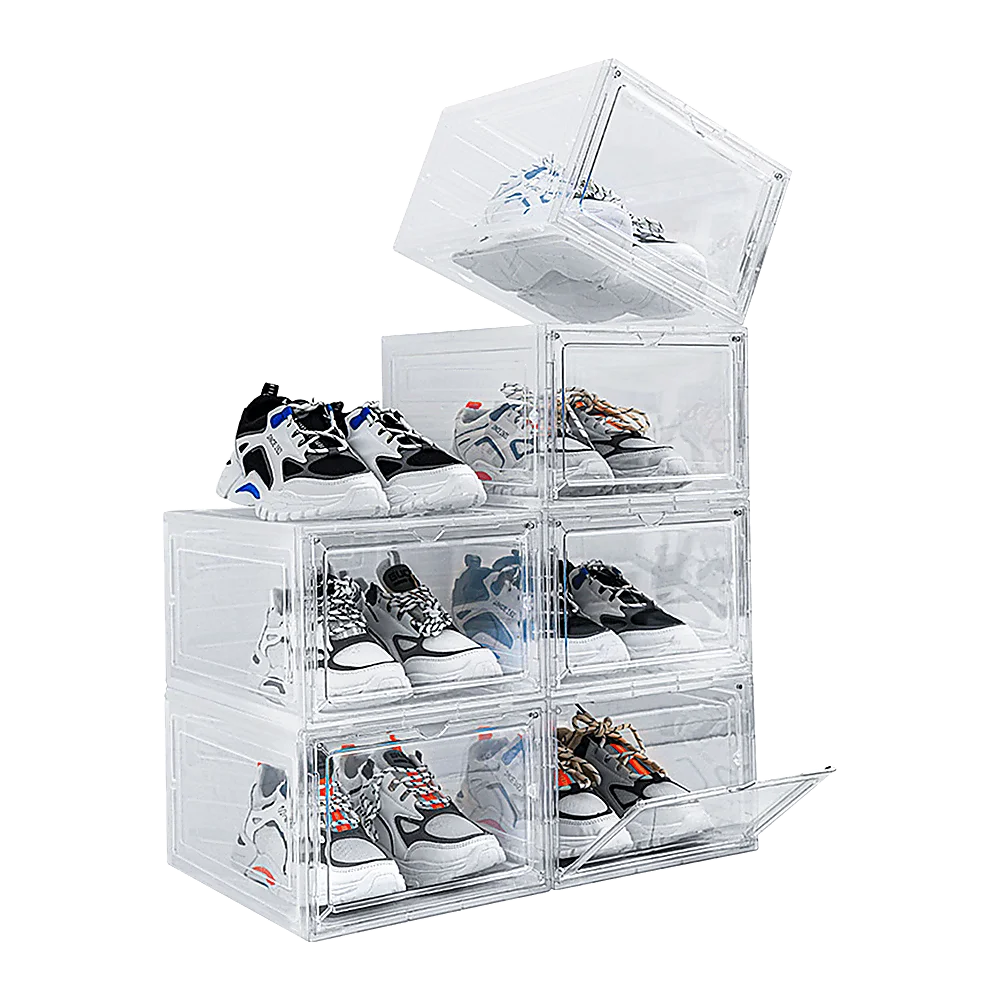 Sneaker Display Case Shoe Storage Organizer Box Stackable