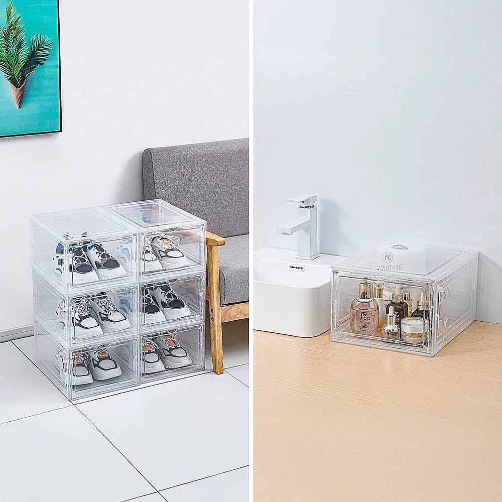 Sneaker Display Case Shoe Storage Organizer Box Stackable