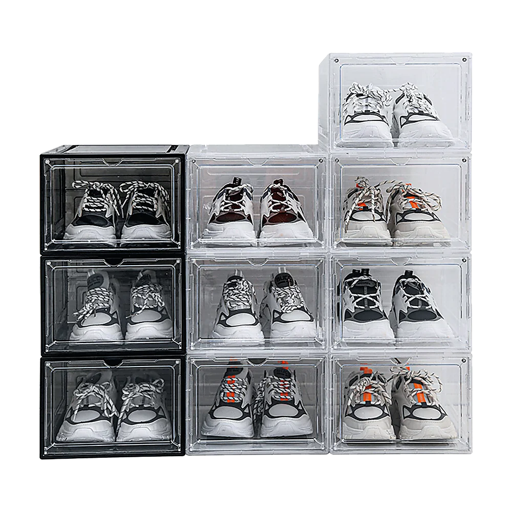 Sneaker Display Case Shoe Storage Organizer Box Stackable
