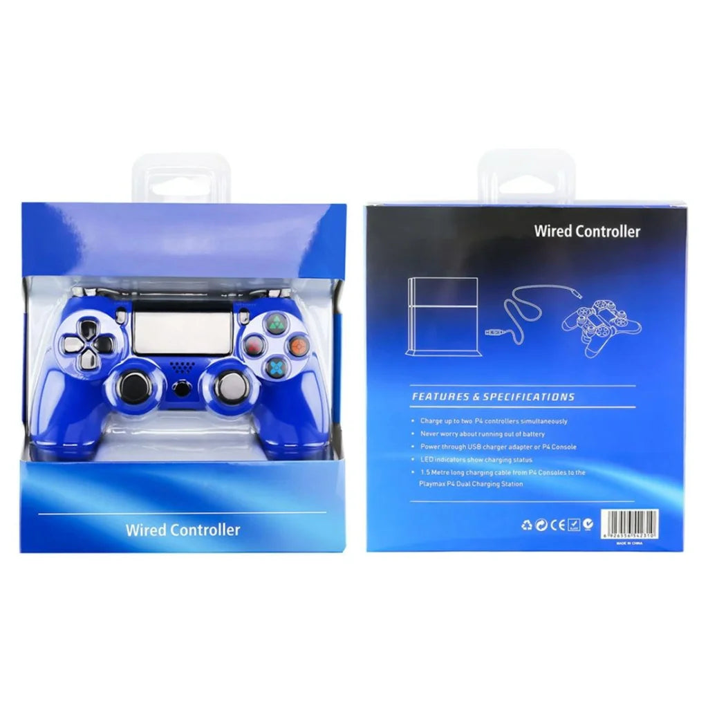 Snowflake Button Wired Gamepad For Ps4 - Green Camouflage-1915197515121168386
