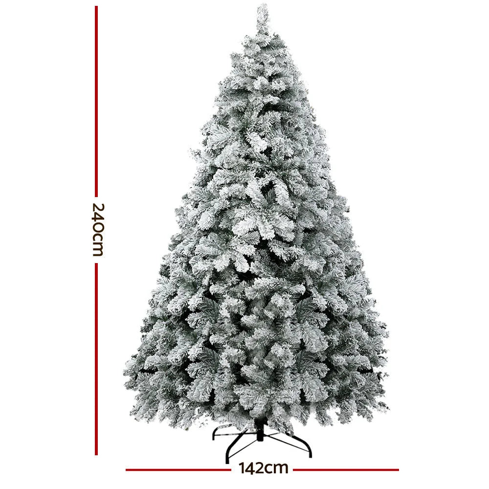 Snowy Christmas Tree 2.4M 8FT Xmas Decorations 859 Tips