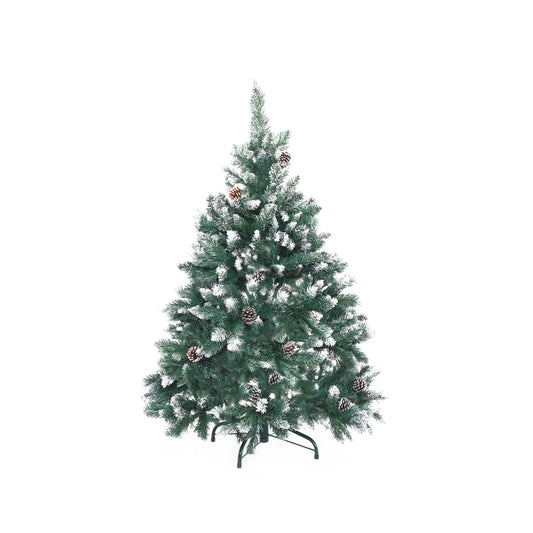 Snowy Christmas Tree Xmas Pine Cones 4Ft 120cm 390 tips