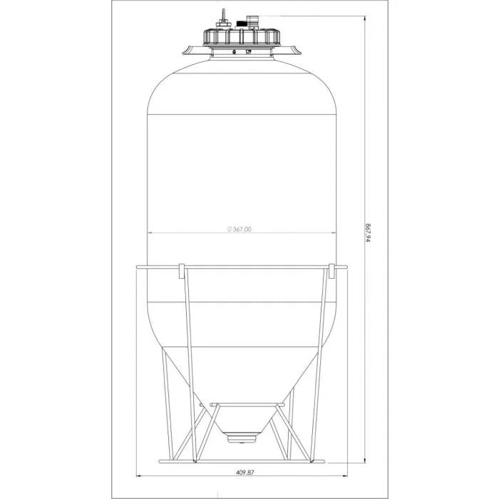 Snub Nose 60L Fermenter