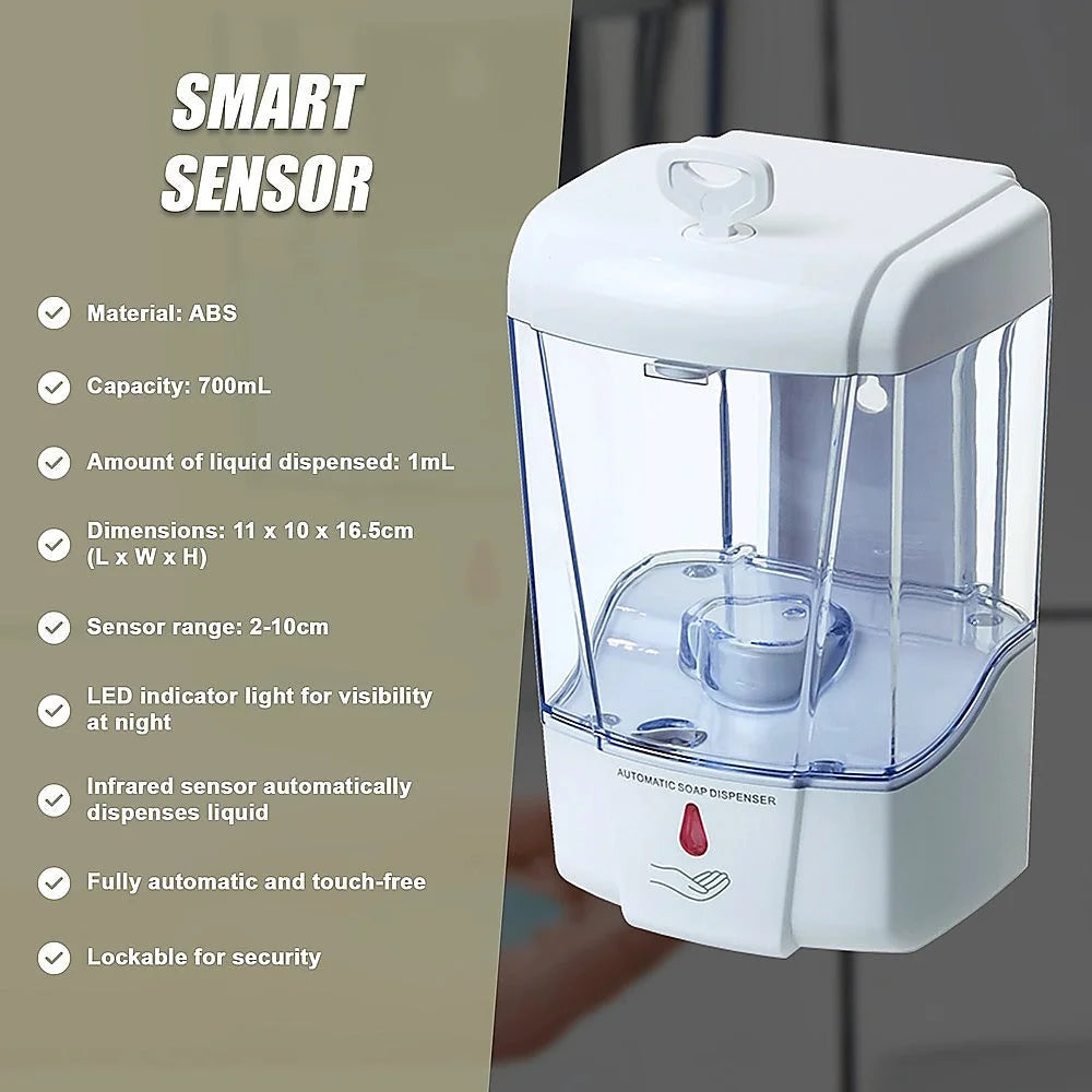Soap Alcohol Sanitizer Dispenser Automatic 700ML Hands-Free