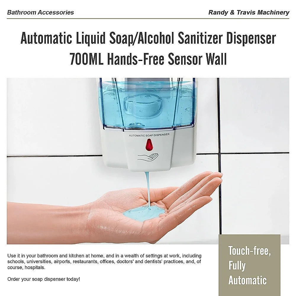 Soap Alcohol Sanitizer Dispenser Automatic 700ML Hands-Free